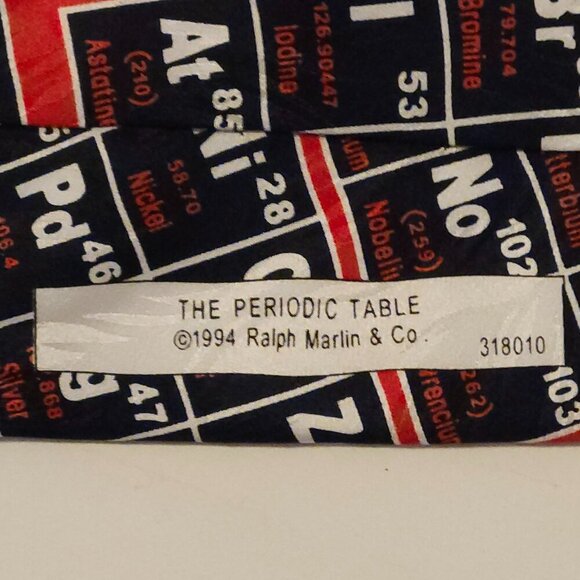 FUN RALPH Marlin & Co. The Periodic Table Neck Tie 1994 Novelty Tie - Picture 5 of 6